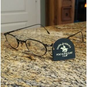 SANTA BARBARA POLO COL C26 Silver Oval Metal Frame Eyeglasses Japan